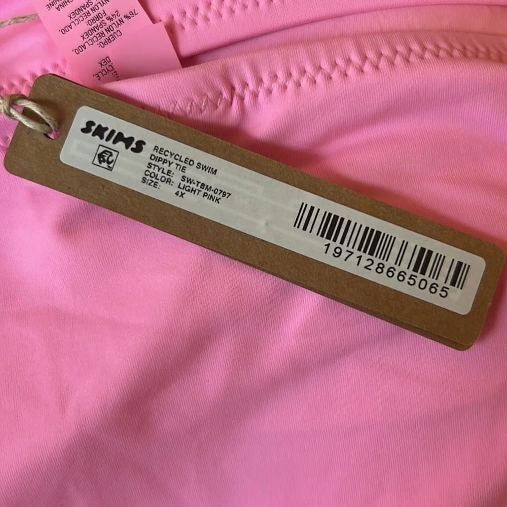 Skims C3 Large Swim Dippy Tie Bikini Bottom Light Pink NWT 4X